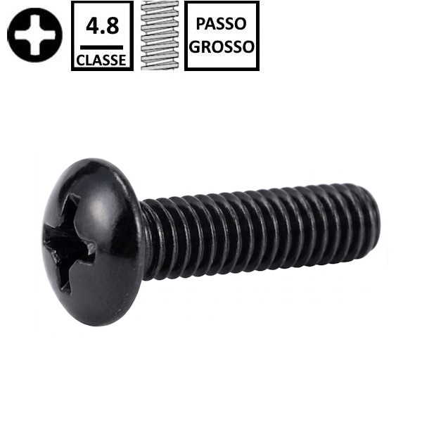 Vite Testa Bombata Larga (TBL) Interamente Filettata Classe 4.8 Grezza M 4X 8 - RENAUDO PRO